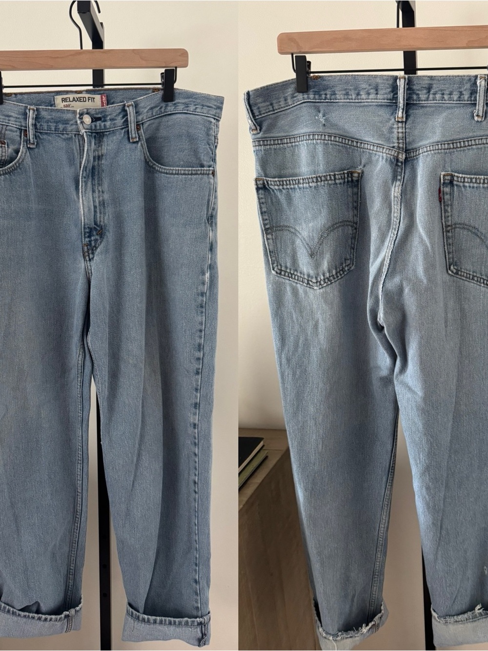 Levi's Women’s/Men's Light Blue Relaxed Straight Jeans